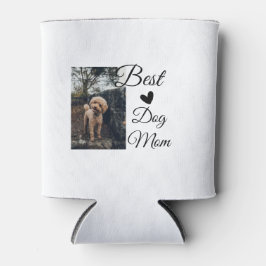 シンプルカラフル動物の名前を追加photodog mom gift 缶クーラー