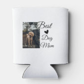 シンプルカラフル動物の名前を追加photodog mom gift 缶クーラー (裏面)