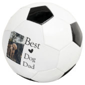 シンプルカラフル動物の追加の名前photo dogパパギフト サッカーボール (3/4)