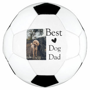 シンプルカラフル動物の追加の名前photo dogパパギフト サッカーボール