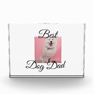 シンプルカラフル動物の追加の名前photo dogパパギフト フォトブロック