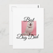 シンプルカラフル動物の追加の名前photo dogパパギフト ポストカード (正面/裏面)