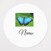 シンプルカラフル動物の追加name photo カスタム butte ラベル (デザイン1)