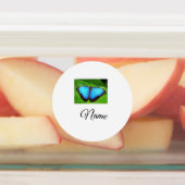 シンプルカラフル動物の追加name photo カスタム butte ラベル (貼付)