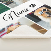 シンプルカラフル動物の追加name photo collage シェルパブランケット (3/4)