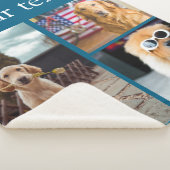 シンプルカラフル動物の追加name photo collage シェルパブランケット (3/4)