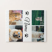 シンプルカラフル動物の追加name photo collage ジグソーパズル (横)