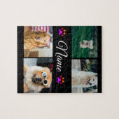 シンプルカラフル動物の追加name photo collage ジグソーパズル (横)