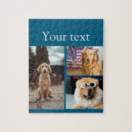 シンプルカラフル動物の追加name photo collage ジグソーパズル