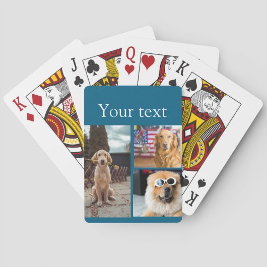 シンプルカラフル動物の追加name photo collage トランプ (裏面)