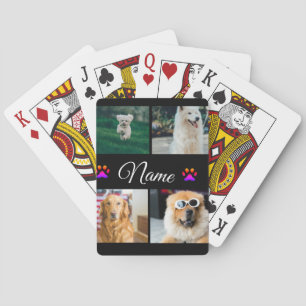 シンプルカラフル動物の追加name photo collage トランプ