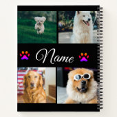 シンプルカラフル動物の追加name photo collage ノートブック (裏面)