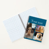 シンプルカラフル動物の追加name photo collage ノートブック (内部)