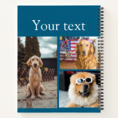 シンプルカラフル動物の追加name photo collage ノートブック (裏面)