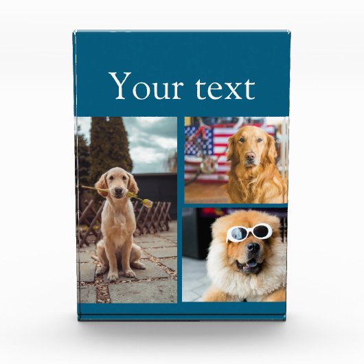 シンプルカラフル動物の追加name photo collage フォトブロック (正面)