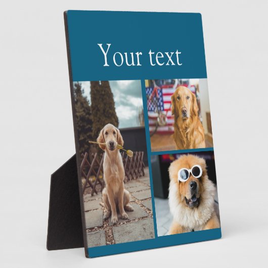 シンプルカラフル動物の追加name photo collage フォトプラーク (側面)