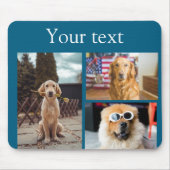 シンプルカラフル動物の追加name photo collage マウスパッド (正面)