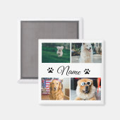 シンプルカラフル動物の追加name photo collage マグネット (正面/裏面)