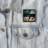 シンプルカラフル動物の追加name photo collage 缶バッジ (インサイチュ)