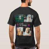 シンプルカラフル動物の追加name photo collage tシャツ (裏面)