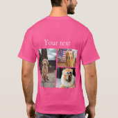 シンプルカラフル動物の追加name photo collage tシャツ (裏面)