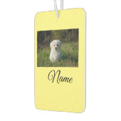 シンプルカラフル動物追加ネームカスタム写真投げ カーエアーフレッシュナー (左)