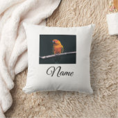 シンプルカラフル動物追加ネームカスタム写真投げ クッション (ブランケット)