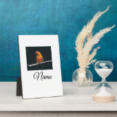 シンプルカラフル動物追加ネームカスタム写真投げ フォトプラーク (側面)