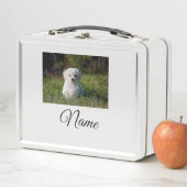 シンプルカラフル動物追加ネームカスタム写真投げ メタルランチボックス (インサイチュ)