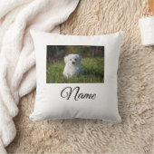 シンプルカラフル動物追加ネーム写真カスタム クッション (ブランケット)