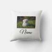 シンプルカラフル動物追加ネーム写真カスタム クッション (裏面)