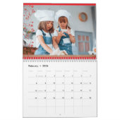シンプルカラフル家族の写真クラシック絵巻 カレンダー (2月 2026)