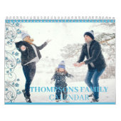 シンプルカラフル家族の写真クラシック絵巻 カレンダー (カバー)