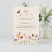 シンプルカラフル山花フローラ結婚詳細 エンクロージャーカード (スタンド正面)