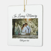 シンプルカラフル愛ミニマル記憶悔やみや弔慰 セラミックオーナメント (左)