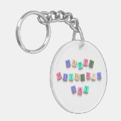 シンプルカラフル母の日タイル |キーチェーン キーホルダー (正面左)