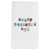 シンプルカラフル母の日タイル |抱き枕 スモールペーパーバッグ (正面)