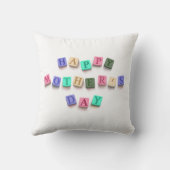 シンプルカラフル母の日タイル |装飾用クッション クッション (裏面)