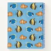 シンプルカラフル海熱お洒落魚類 ノートブック (裏面)
