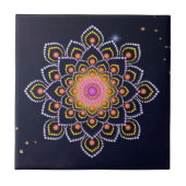 シンプルカラフル点曼荼羅 タイル (正面)