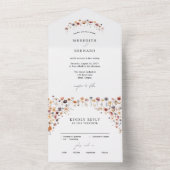 シンプルカラフル結婚フローラ オールインワン招待状 (内側)