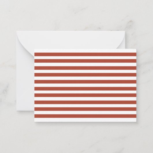 シンプルカラフル花スクリプトモノグラムストライプ花 ノートカード (裏面)