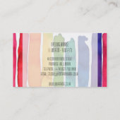 シンプルカラフル虹色ストライプ内装 名刺 (裏面)