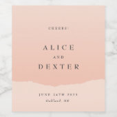 シンプルカラフル赤面水結婚色 ワインラベル (シングルラベル)