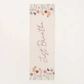 シンプルカラフル野花と蝶 ヨガマット (裏面)