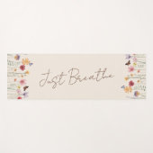 シンプルカラフル野花と蝶 ヨガマット (正面(横))