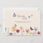 シンプルカラフル野草赤ちゃんシャワー サンキューカード (正面)