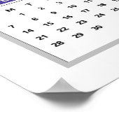 シンプルカラフル2025カレンダー ポスター (角)