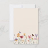 シンプルカラフルWildflowerフローラ結婚式RSVP 出欠カード (裏面)