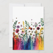 シンプルカラフルWildflowers 40th birthday 招待状 (裏面)